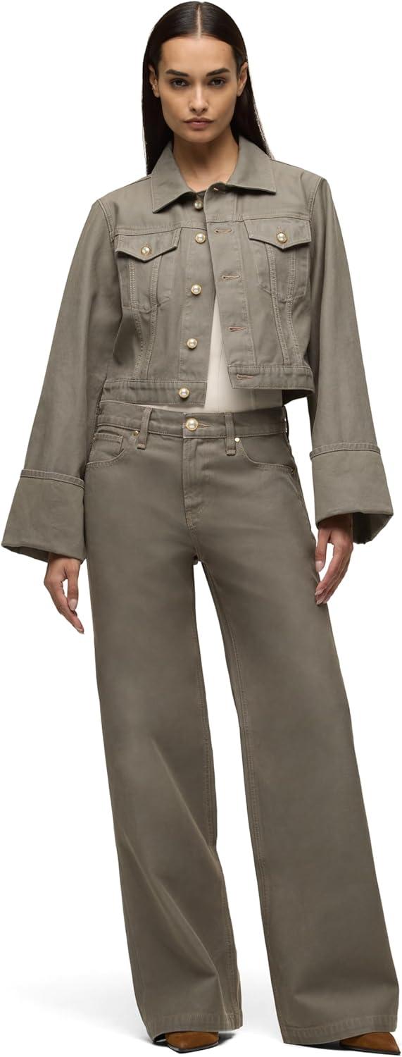 image:imageHUDSON Womens Rylee Low Rise Loose PantWashed Olive