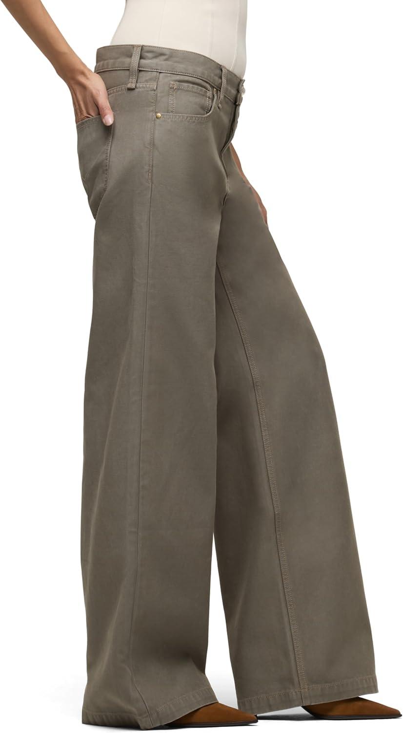 image:imageHUDSON Womens Rylee Low Rise Loose PantWashed Olive