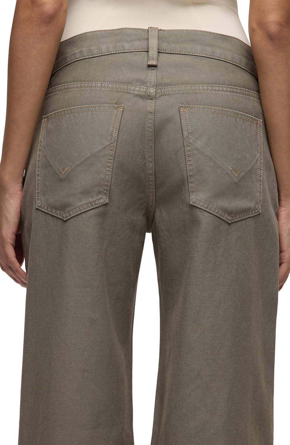 image:imageHUDSON Womens Rylee Low Rise Loose PantWashed Olive