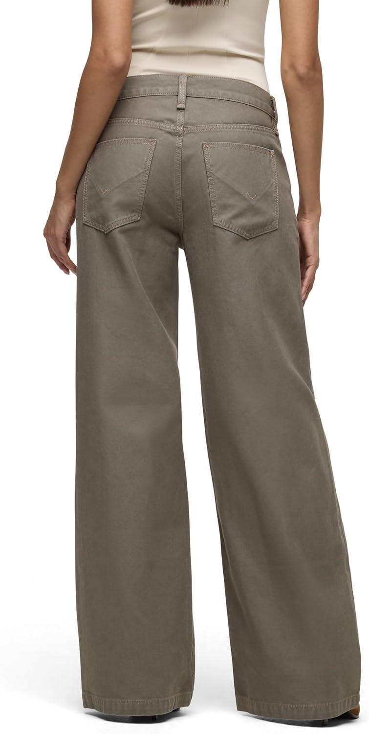 image:imageHUDSON Womens Rylee Low Rise Loose PantWashed Olive