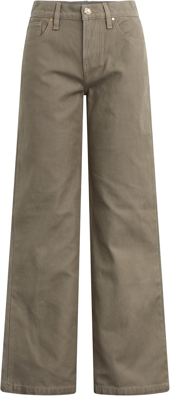 image:imageHUDSON Womens Rylee Low Rise Loose PantWashed Olive