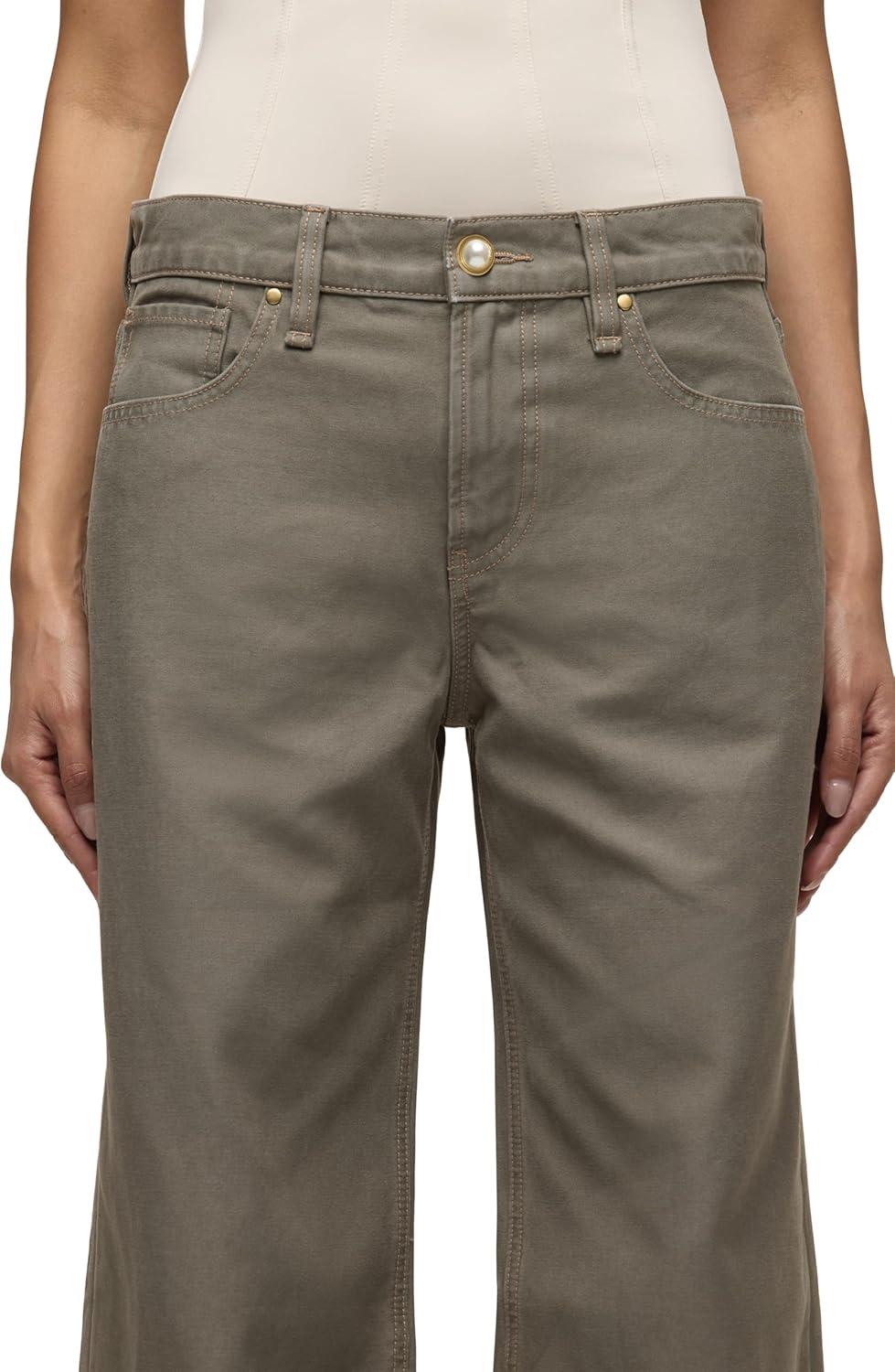 image:imageHUDSON Womens Rylee Low Rise Loose PantWashed Olive