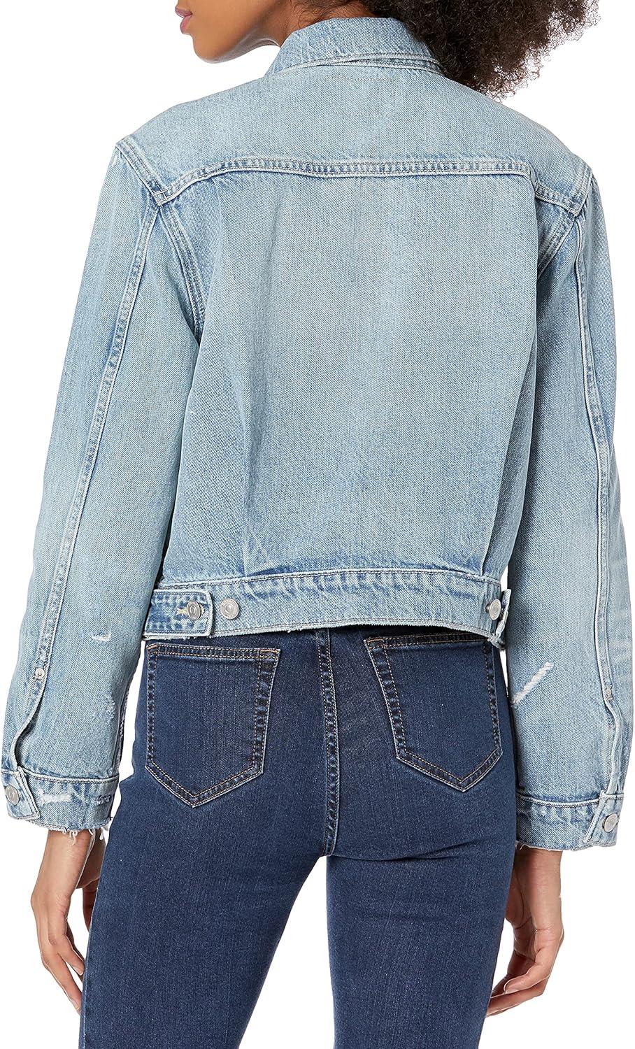 image:imageHUDSON womens Cropped Trucker JacketIcey Vintage