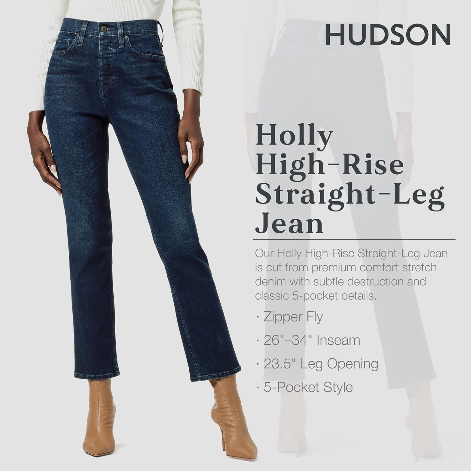 image:imageHudson Jeans Womens Holly High Rise Straight Leg JeanReason