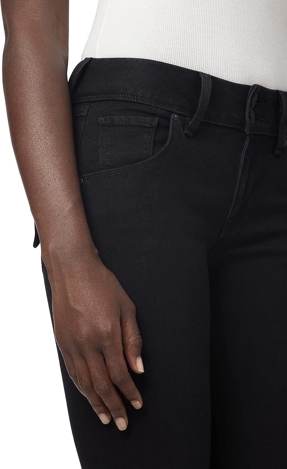 image:imageHudson Womens Collin Mid Rise Skinny Jean with Back Flap PocketsBlack