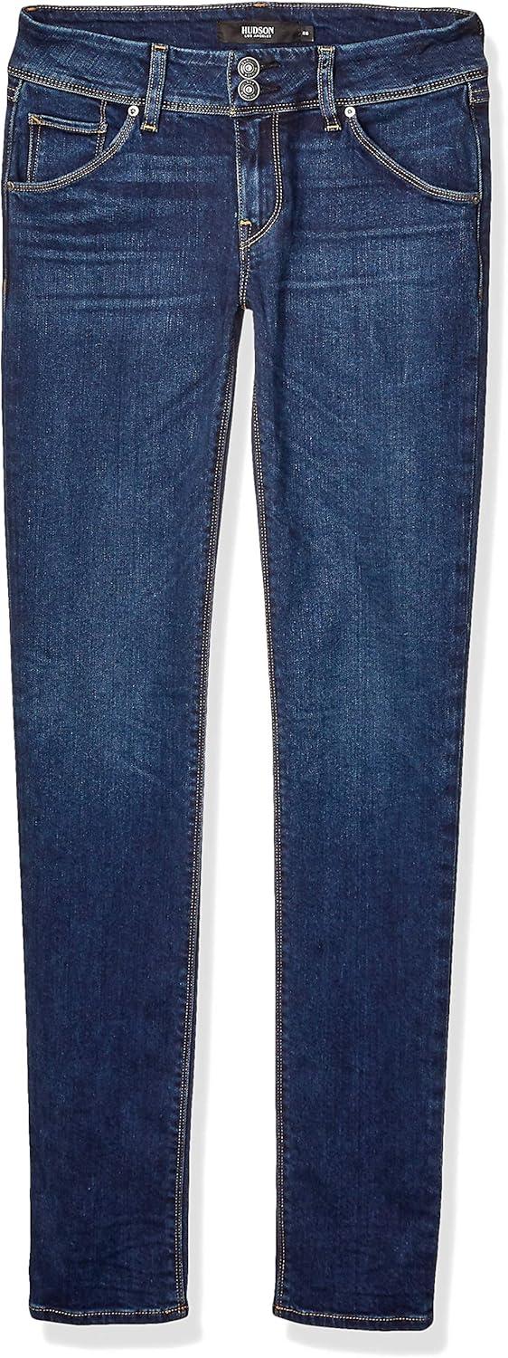 image:imageHudson Womens Collin Mid Rise Skinny Jean with Back Flap PocketsObscurity 34 Inseam