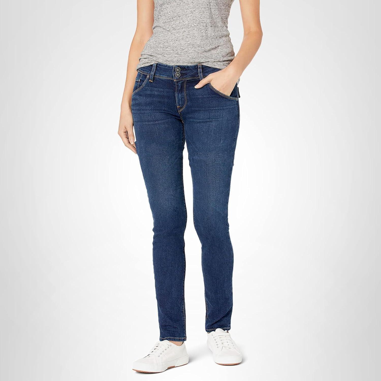 image:imageHudson Womens Collin Mid Rise Skinny Jean with Back Flap PocketsObscurity 34 Inseam