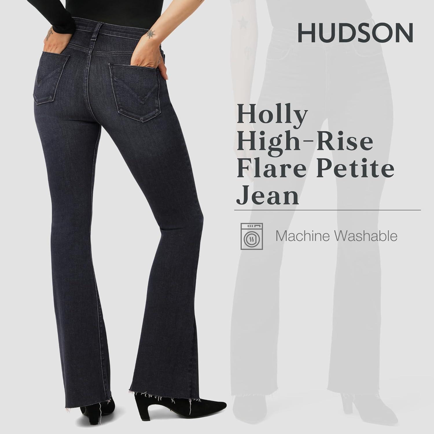image:imageHudson Womens Holly HighRise Petite Flare JeanMysterious