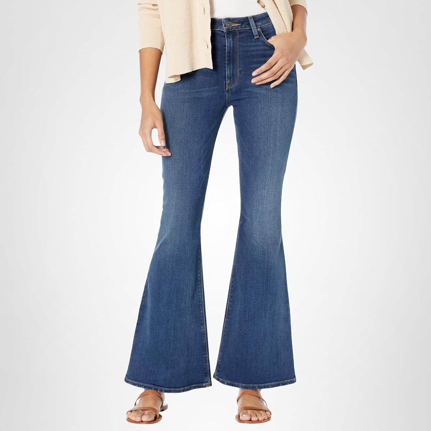 image:imageHudson Womens Holly HighRise Petite Flare JeanPart Time