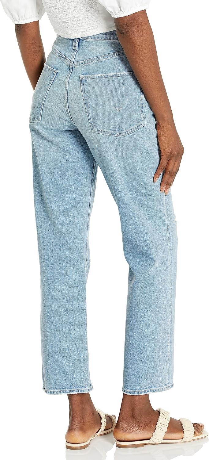 image:imageHudson Womens Jade High Rise Straight Loose Fit Crop JeanParadise