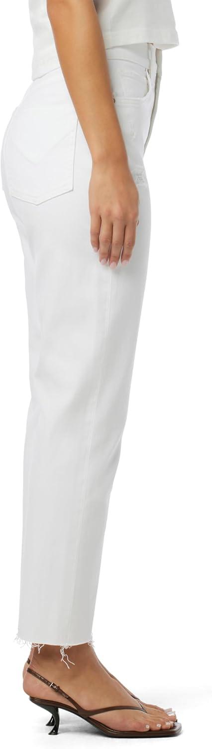 image:imageHudson Womens Jade High Rise Straight Loose Fit Crop JeanTorn White