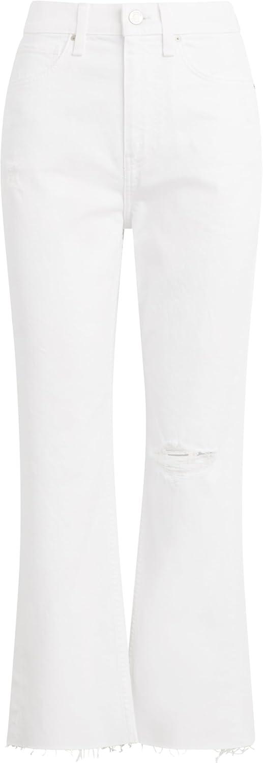 image:imageHudson Womens Jade High Rise Straight Loose Fit Crop JeanTorn White