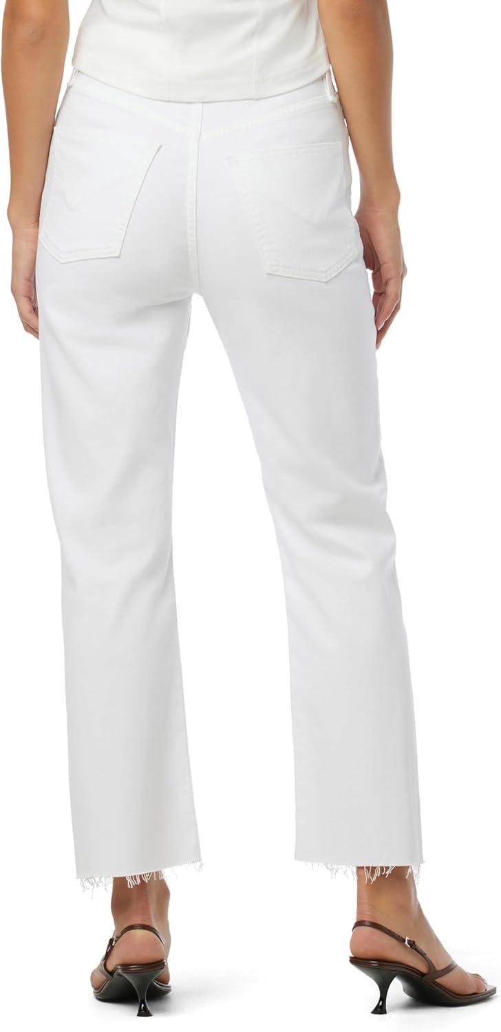 image:imageHudson Womens Jade High Rise Straight Loose Fit Crop JeanTorn White