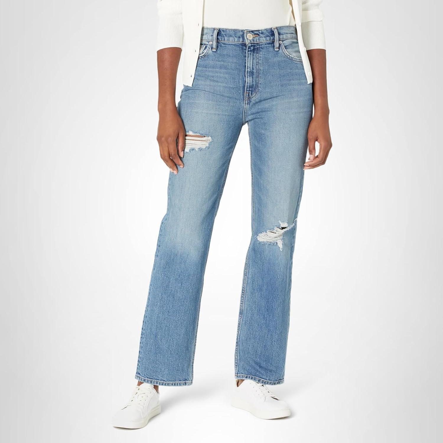 image:imageHudson Womens Remi HighRise Straight Leg JeanDest Lucent