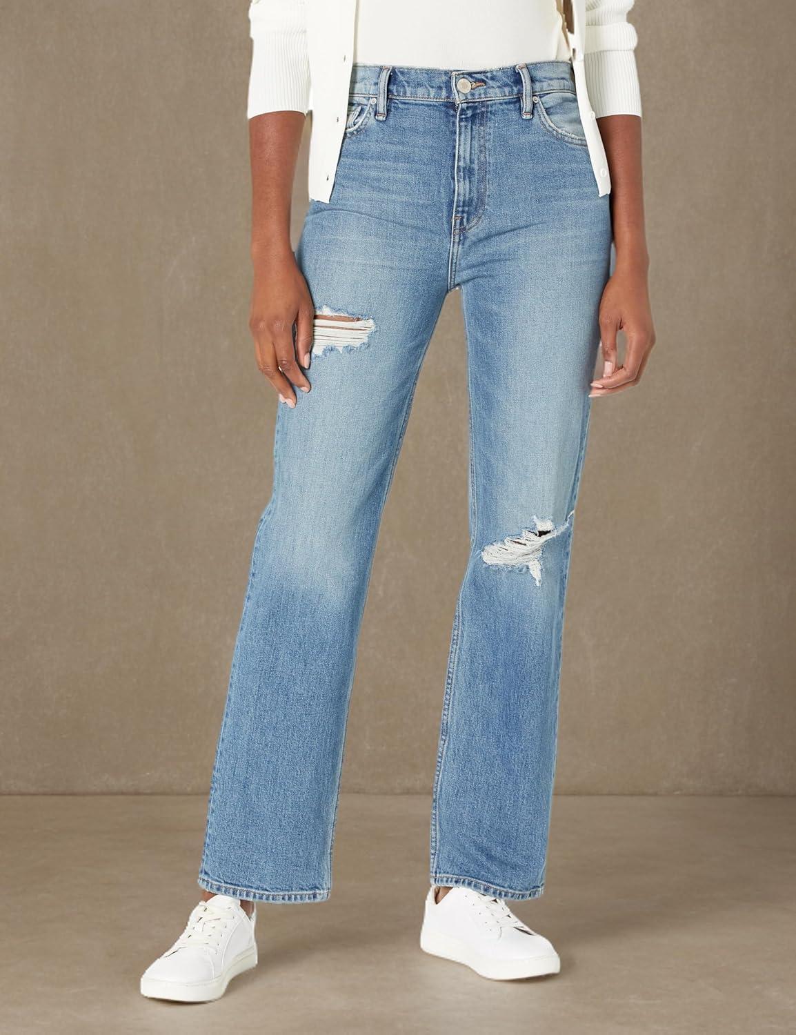 image:imageHudson Womens Remi HighRise Straight Leg JeanDest Lucent