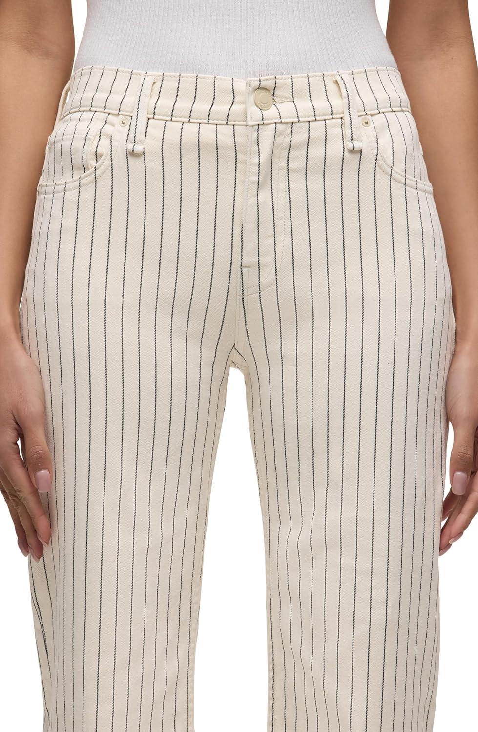 image:imageHudson Womens Remi HighRise Straight Leg JeanEcru Stripe