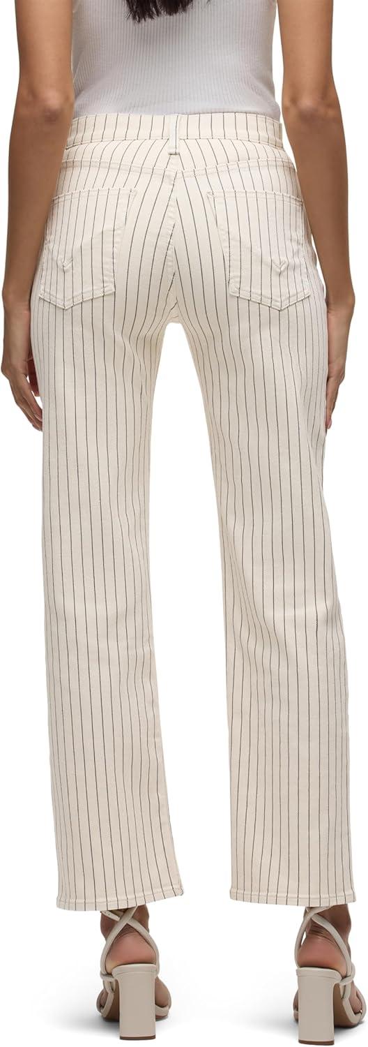 image:imageHudson Womens Remi HighRise Straight Leg JeanEcru Stripe