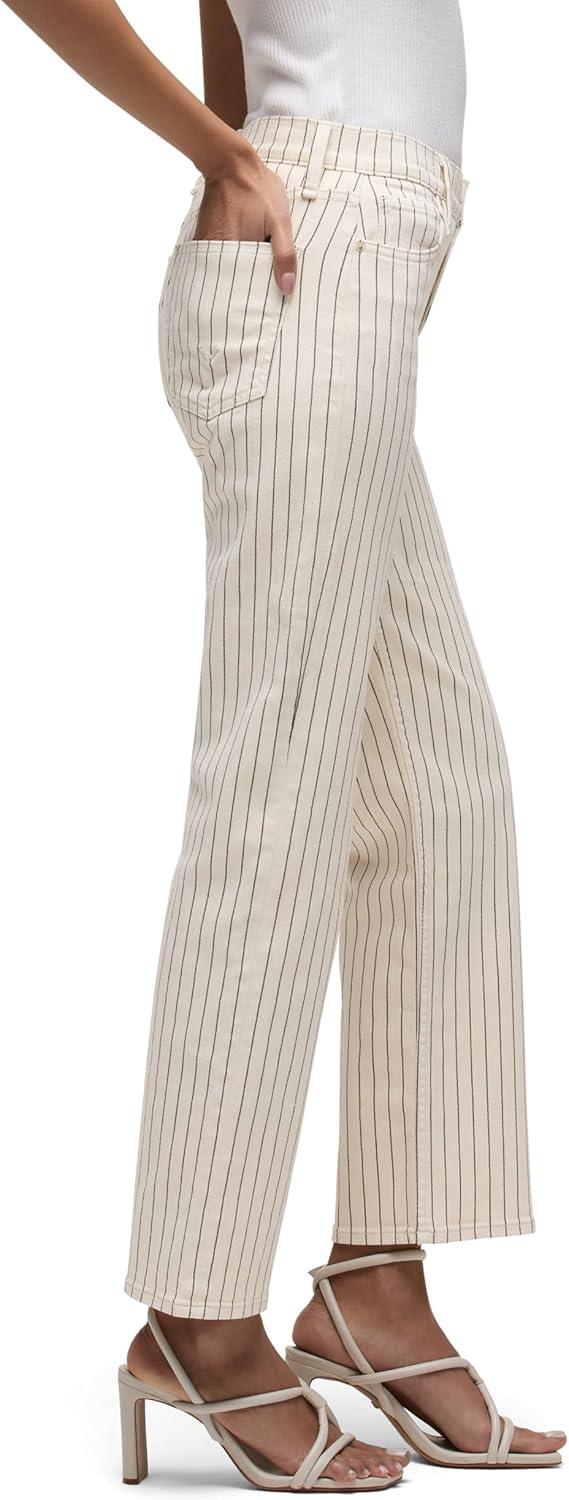 image:imageHudson Womens Remi HighRise Straight Leg JeanEcru Stripe