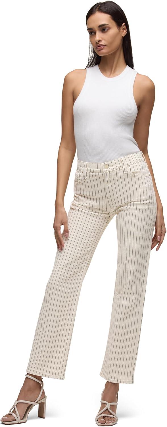 image:imageHudson Womens Remi HighRise Straight Leg JeanEcru Stripe