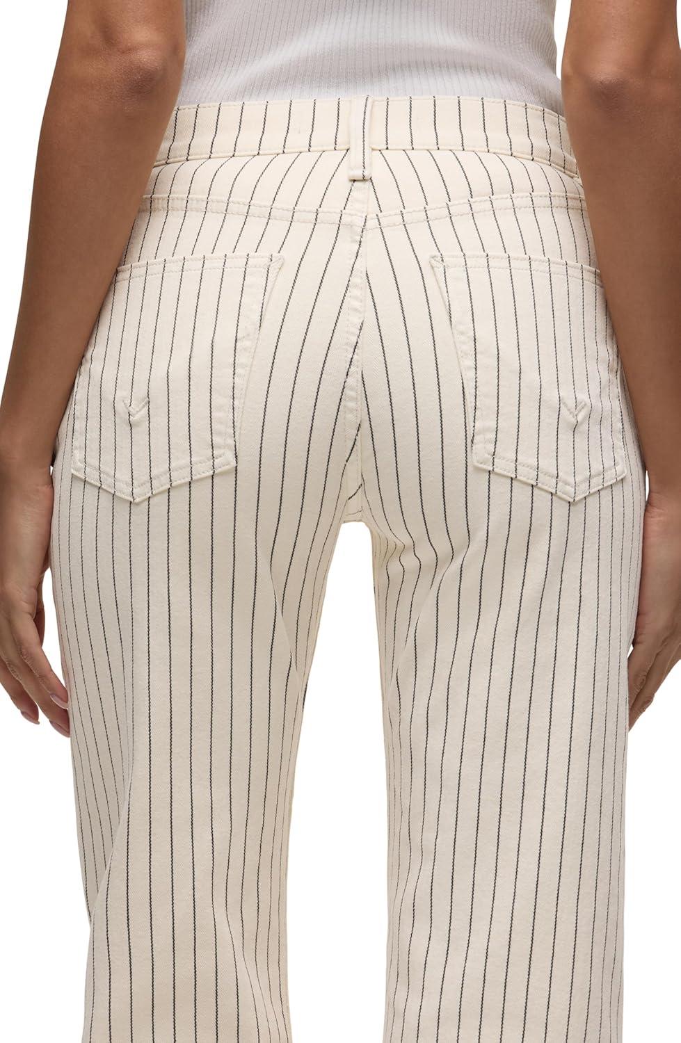image:imageHudson Womens Remi HighRise Straight Leg JeanEcru Stripe