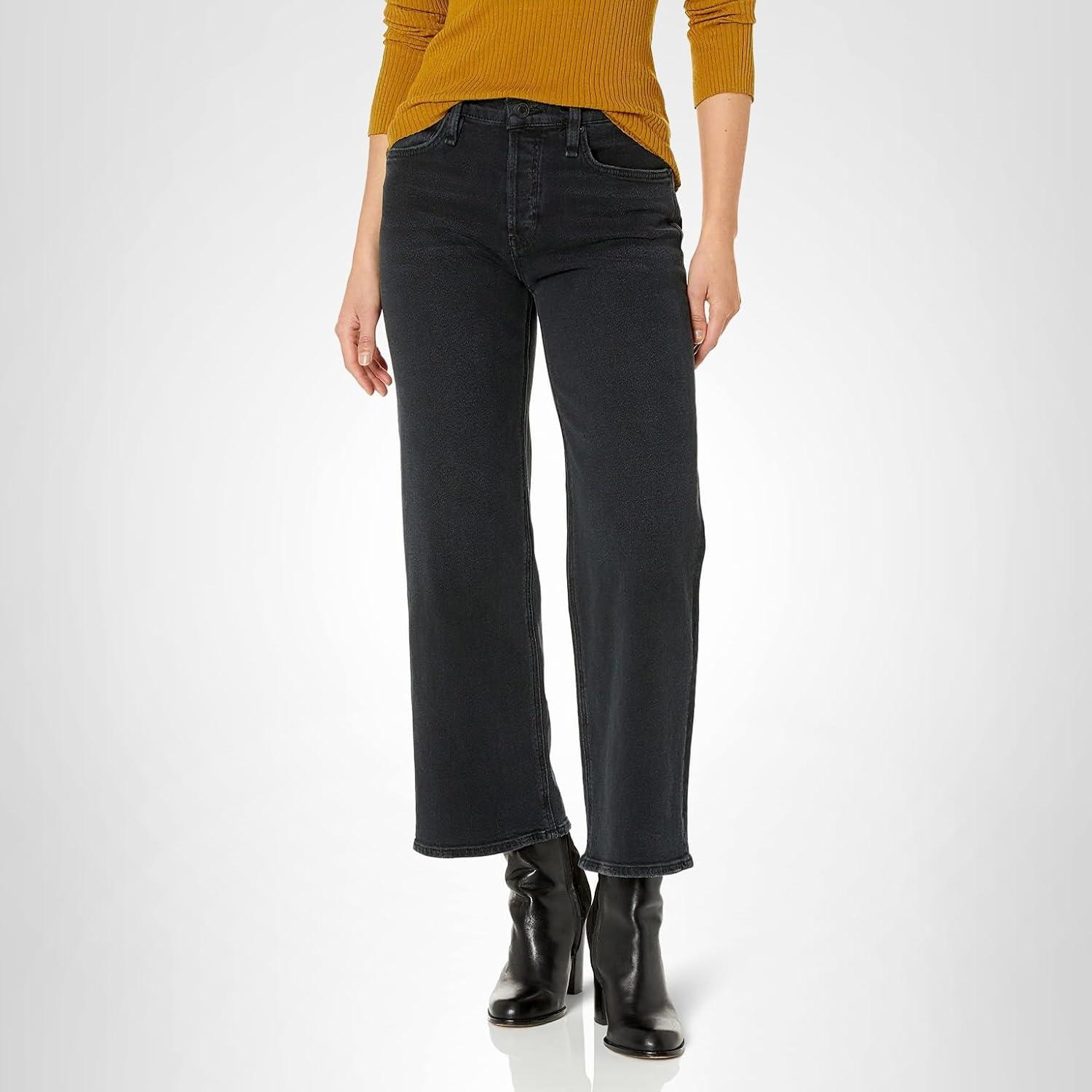 image:imageHudson Womens Rosie High Rise Wide Leg JeanBlack Ash