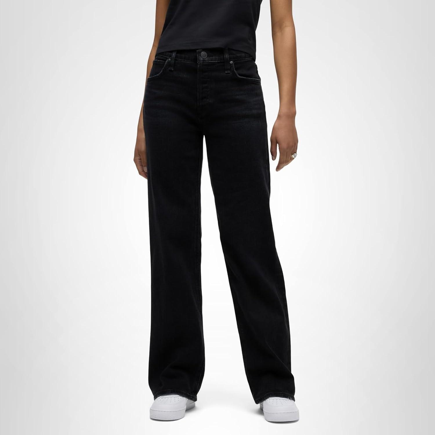 image:imageHudson Womens Rosie High Rise Wide Leg JeanFabulous Black