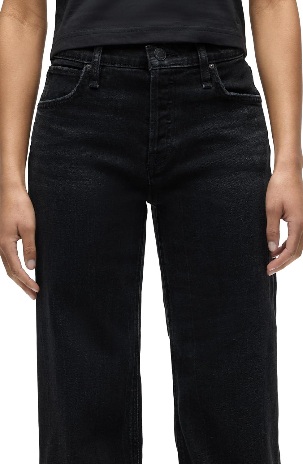 image:imageHudson Womens Rosie High Rise Wide Leg JeanFabulous Black