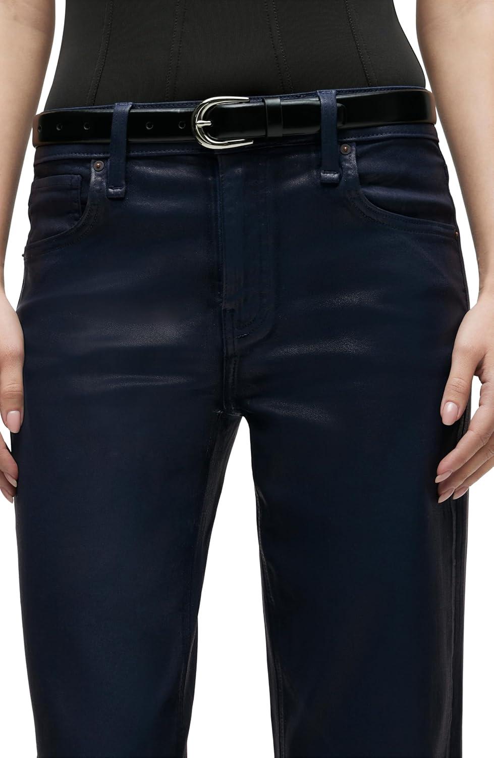 image:imageHudson Womens Rosie High Rise Wide Leg JeanMood Indigo Coated