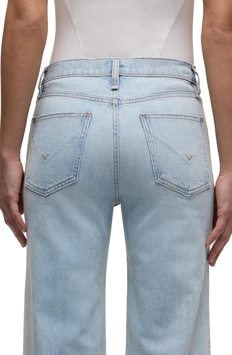 image:imageHudson Womens Rosie High Rise Wide Leg JeanRearview