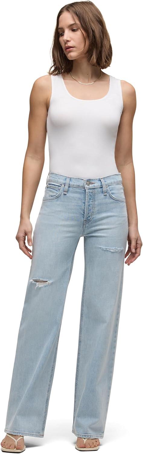 image:imageHudson Womens Rosie High Rise Wide Leg JeanRearview