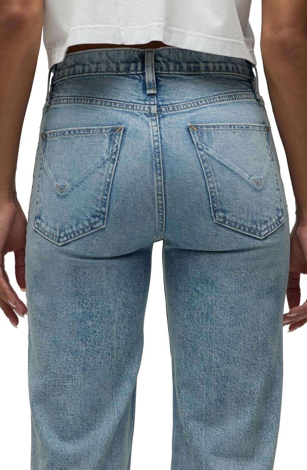 image:imageHudson Womens Rosie High Rise Wide Leg JeanRider Destructed