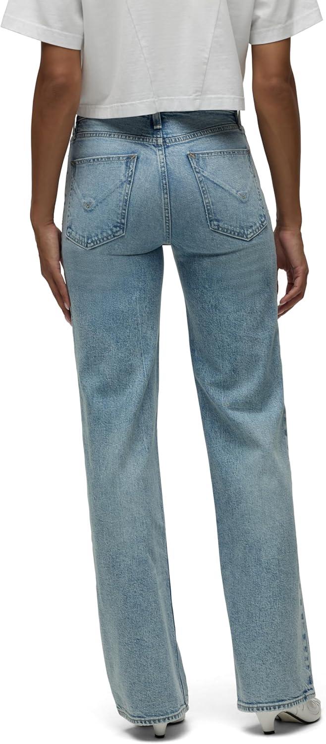 image:imageHudson Womens Rosie High Rise Wide Leg JeanRider Destructed