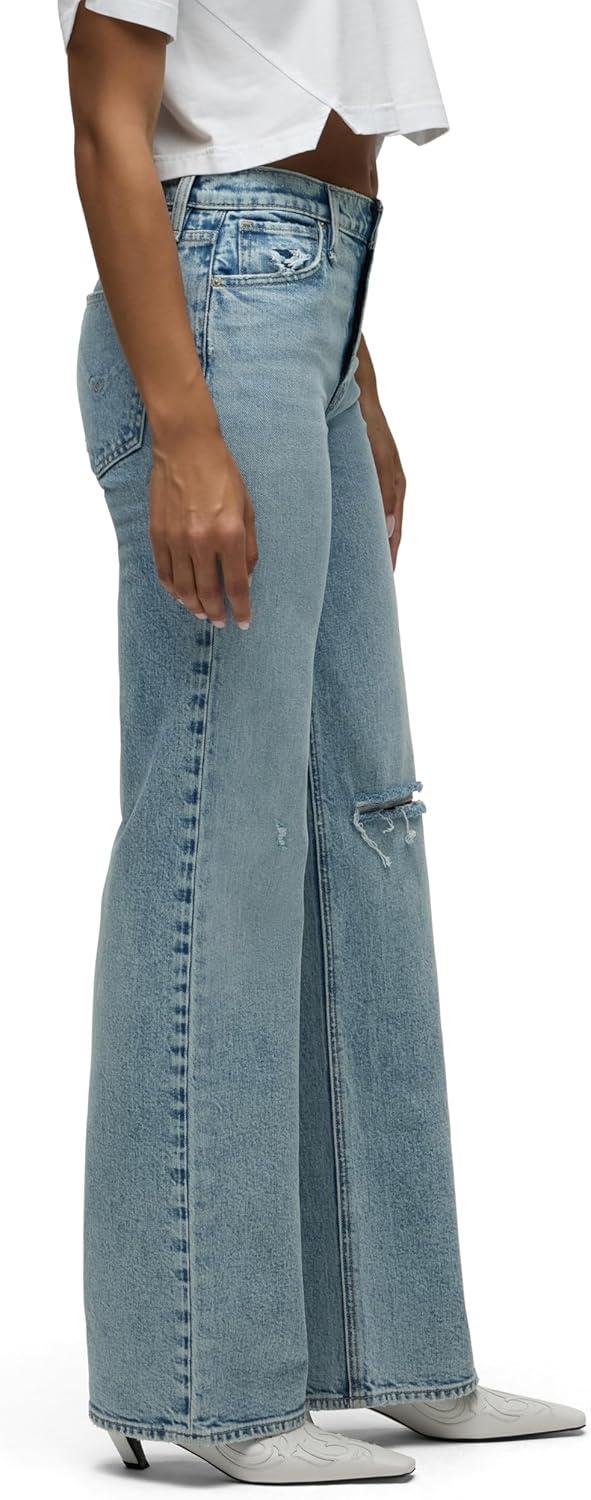 image:imageHudson Womens Rosie High Rise Wide Leg JeanRider Destructed