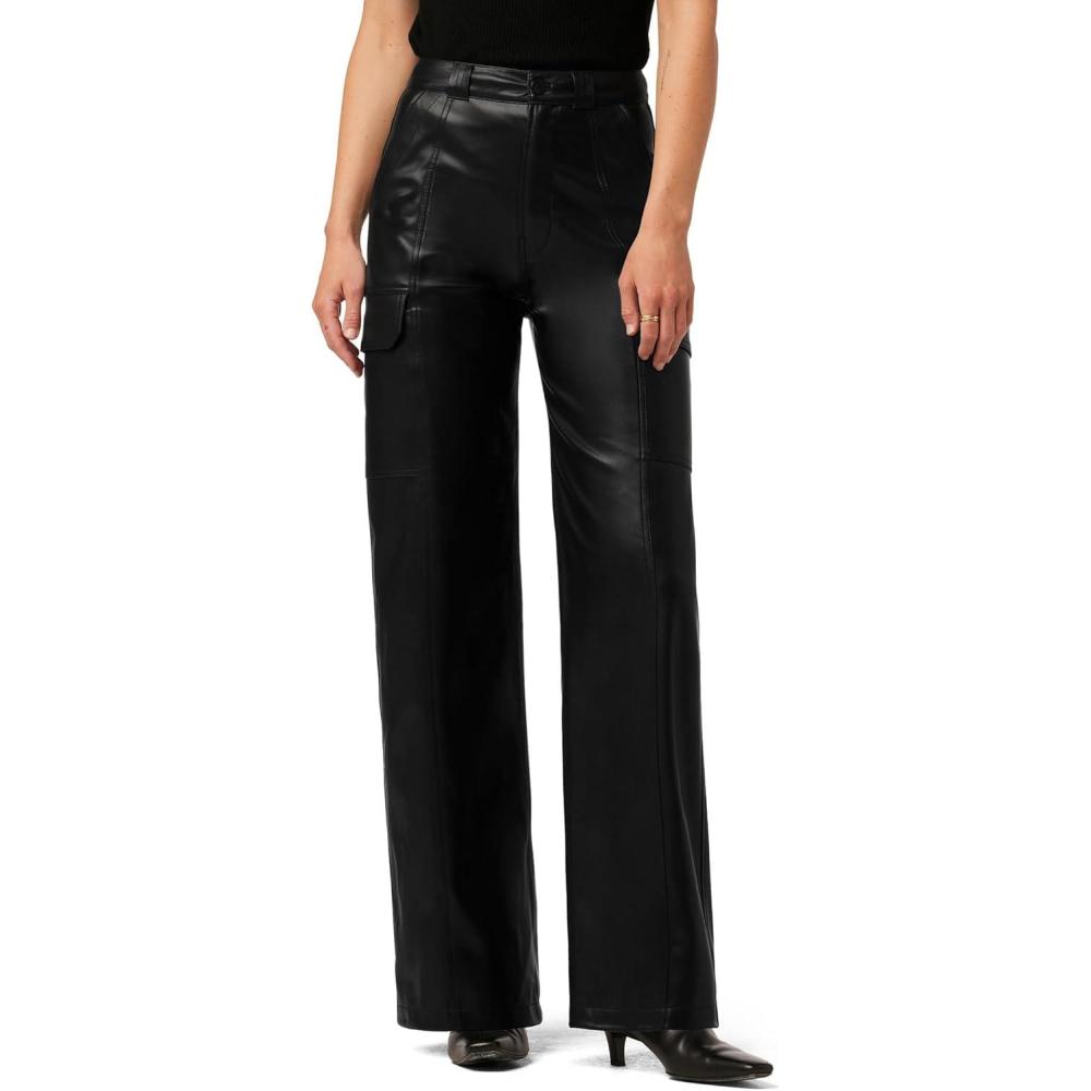 image:imageHUDSON Womens High Rise Wide Leg Cargo JeanBlack