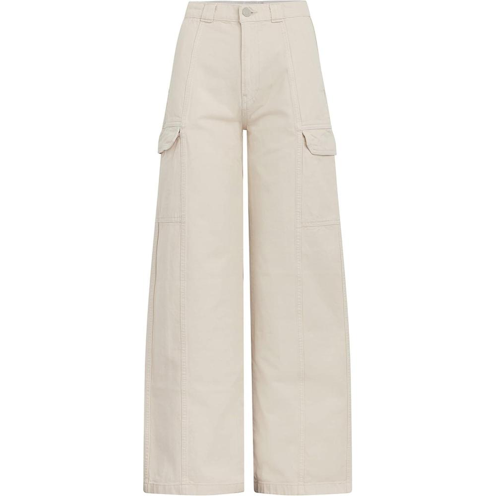 image:imageHUDSON Womens High Rise Wide Leg Cargo JeanGreat Egret