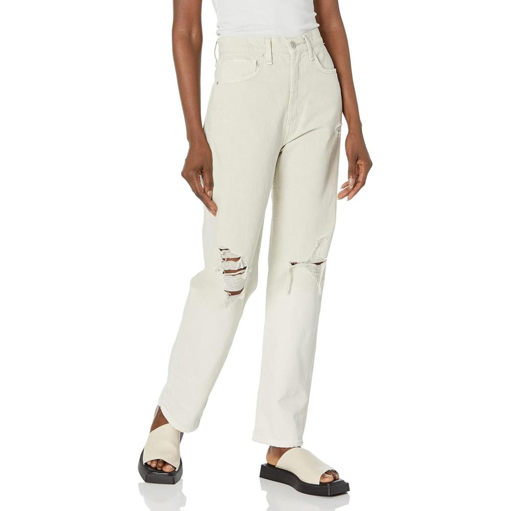 image:imageHUDSON Womens Jade HighRise Straight Loose Fit JeanPeyote Dip Dye