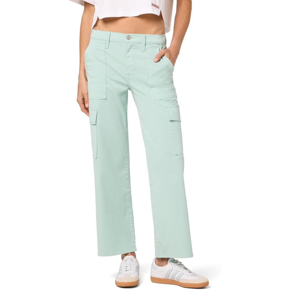 image:imageHUDSON Womens Rosalie High Rise Wide Leg Cargo Ankle PantLight Sage