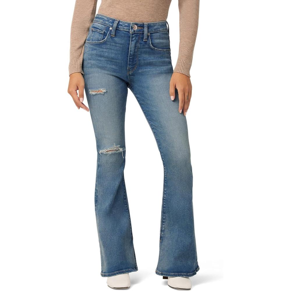 image:imageHudson Womens Holly HighRise Petite Flare JeanCoral