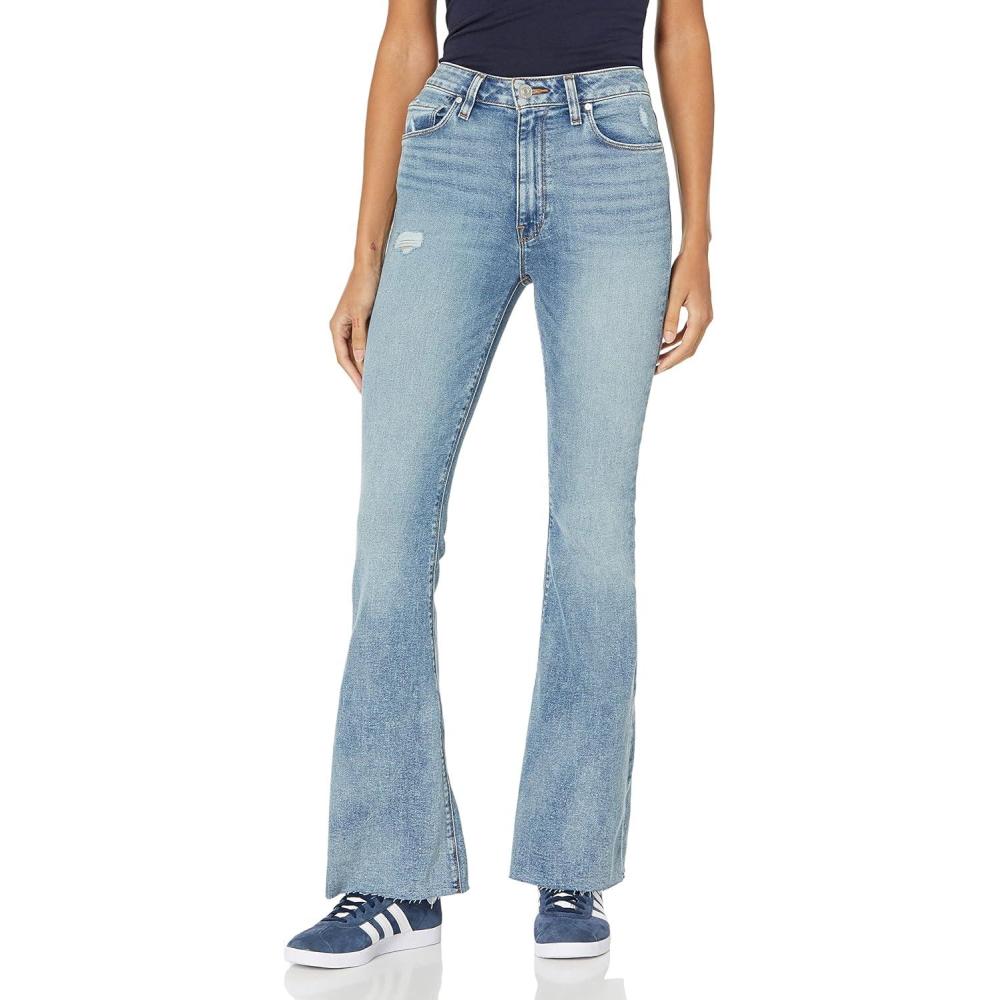 image:imageHudson Womens Holly HighRise Petite Flare JeanSummer Flame