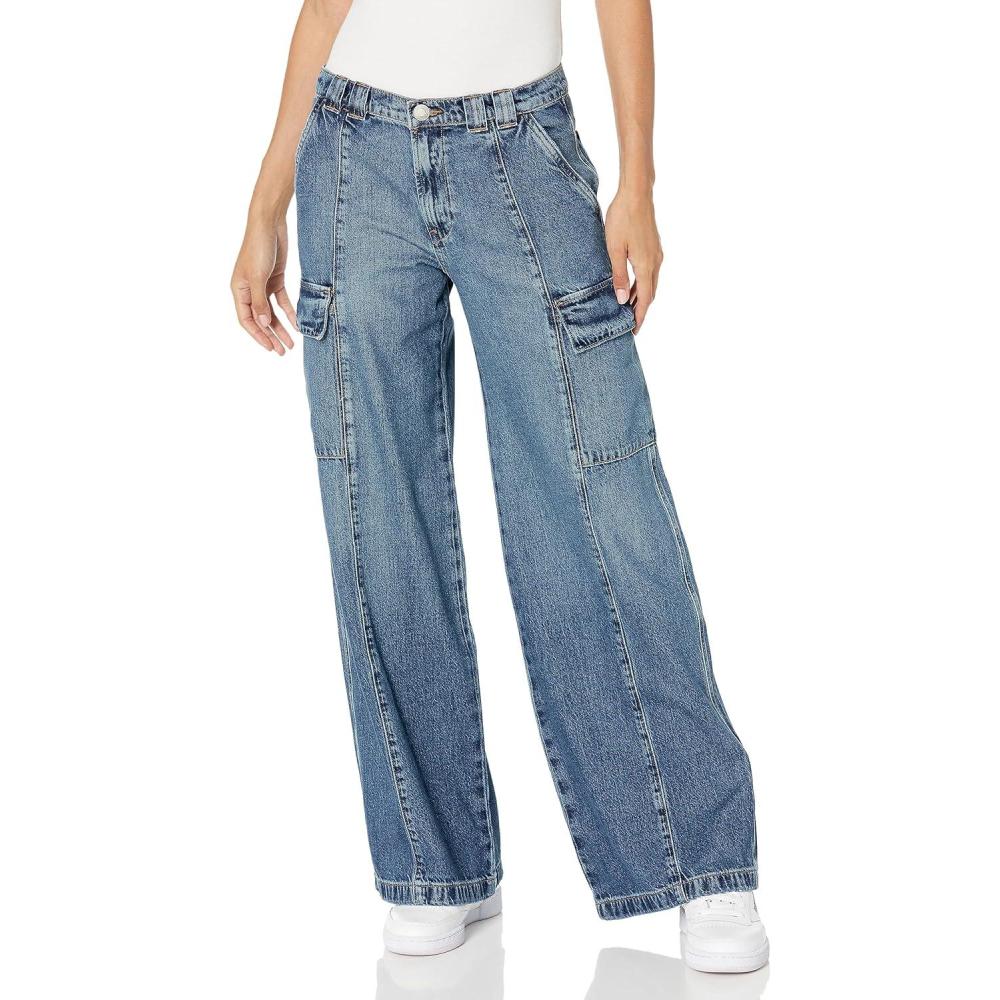 image:imageHudson Womens MidRise Utility Wide Leg CargoDeep Blue
