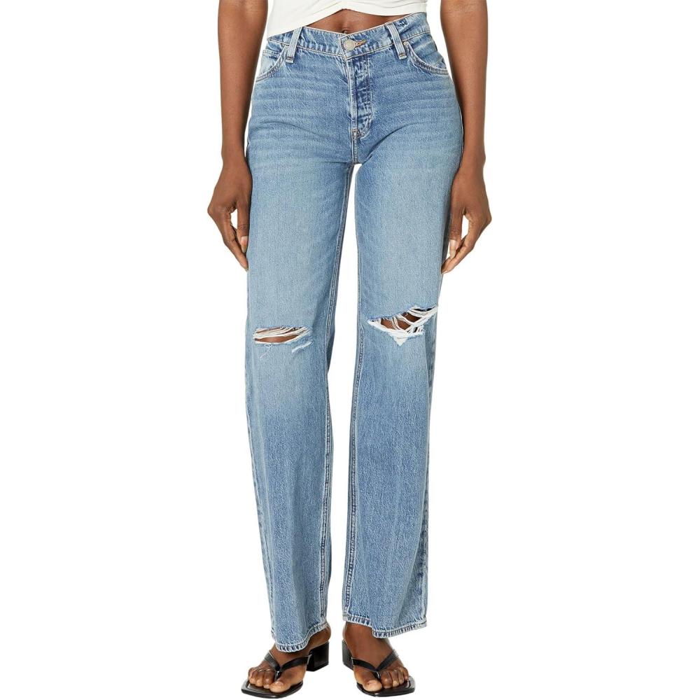image:imageHudson Womens Rosie High Rise Wide Leg JeanGolden Destructed