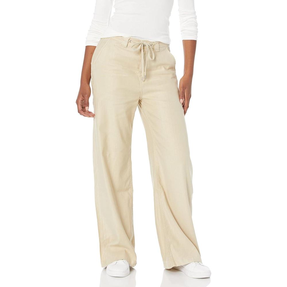 image:imageHudson Womens Wide Leg Drawstring Trouser PantCasual PantsWood Ash