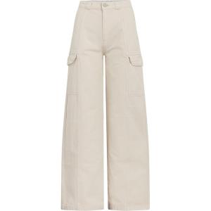 HUDSON Womens High Rise Wide Leg Cargo Jean(Great Egret)