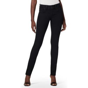 Hudson Womens Collin Mid Rise Skinny Jean, with Back Flap Pockets(Black)