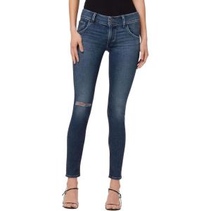 Hudson Womens Collin Mid Rise Skinny Jean, with Back Flap Pockets(Sea Floor)