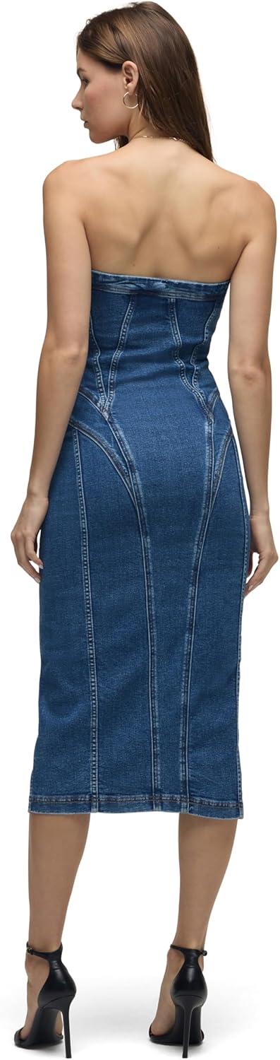 image:imageHUDSON Womens Strapless Seamed Midi DressCupcake