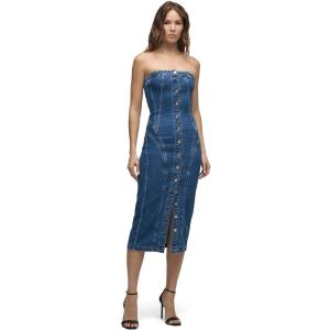 HUDSON Womens Strapless Seamed Midi Dress(Cupcake)