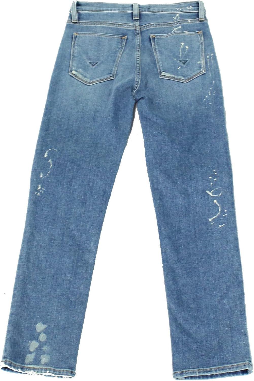 image:imageHUDSON Jeans Womens Barbara High Rise Cropped Straight Leg JeanBalance