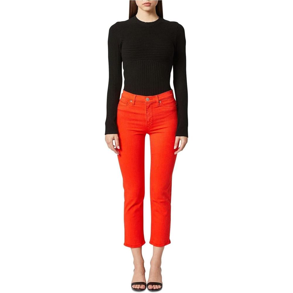 image:imageHUDSON Jeans Womens Barbara High Rise Cropped Straight Leg JeanJasper