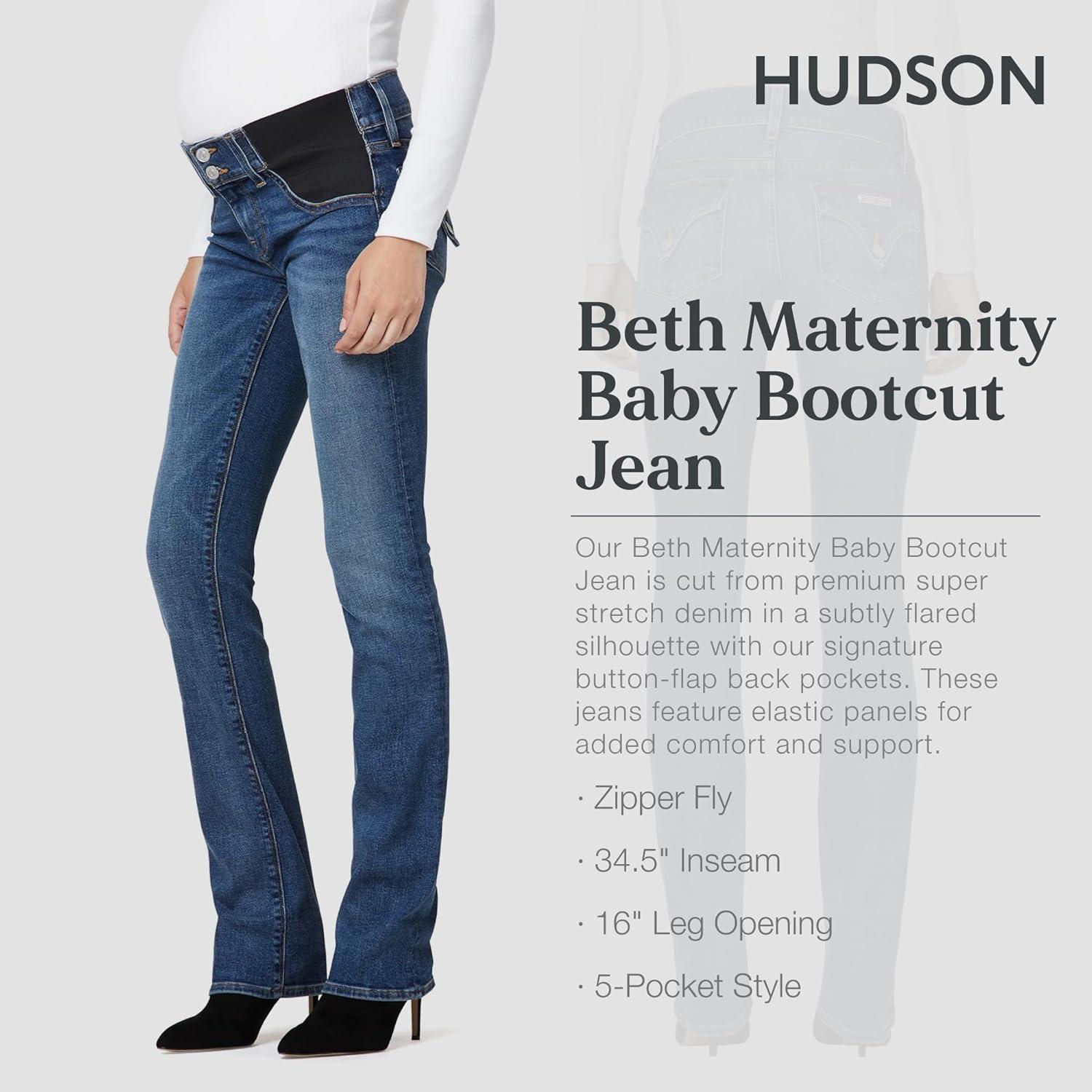 image:imageHUDSON Womens Beth Baby Bootcut Maternity JeanRhythm Rain